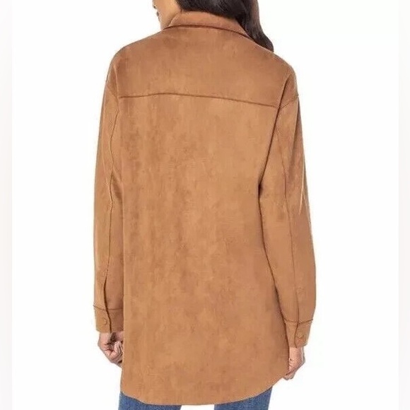 Faux Suede Shacket (Shirt Jacket) Oversized Brown Pit to Pit 27” XXL - Picture 2 of 13
